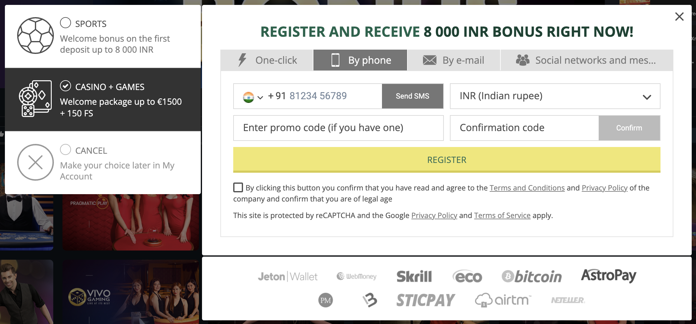 Betwinner registration 2