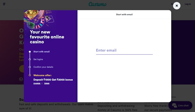 Casumo Registration