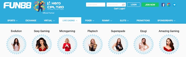 Fun88 live casino