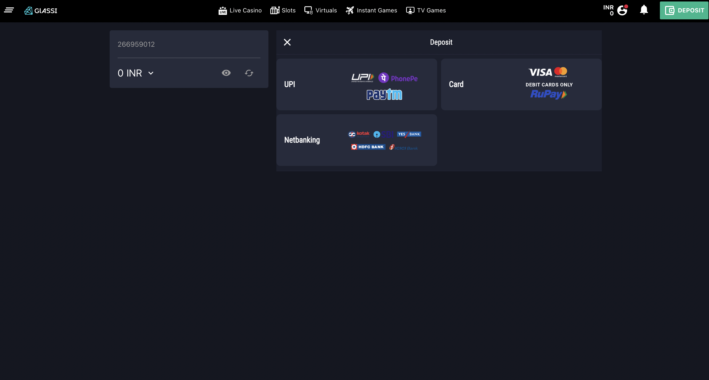 Glassi deposit methods