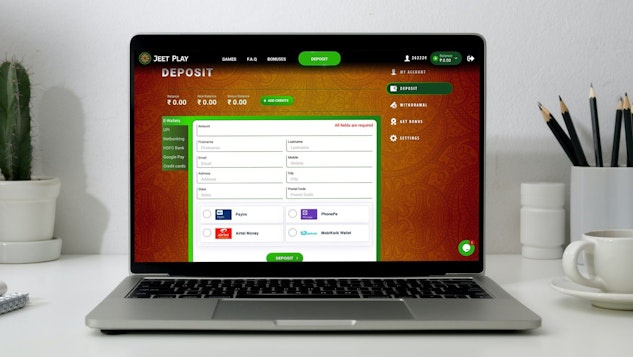 Jeetplay deposit page