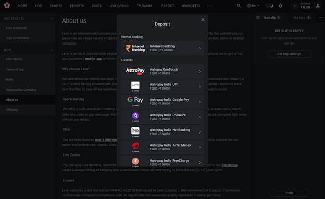 Leon deposit methods