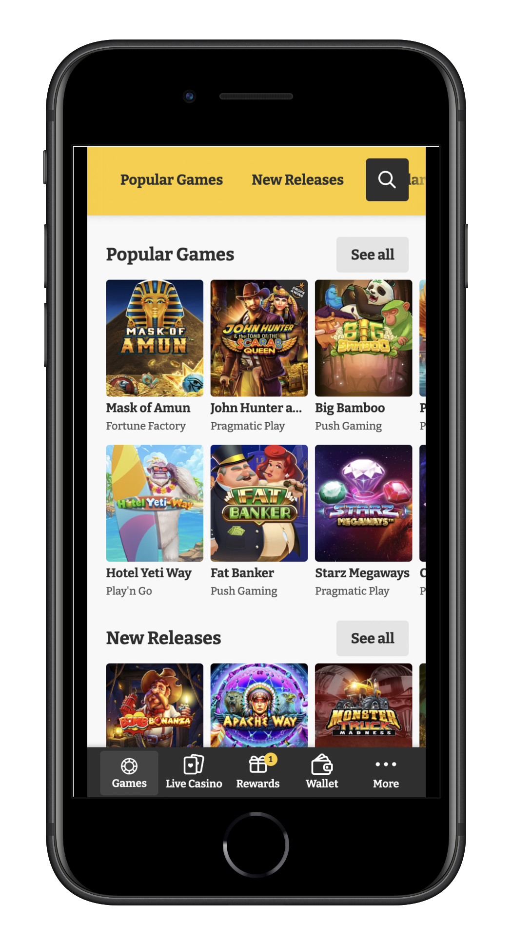 Lucky spins casino games